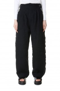 Double Weave Trimmed Trousers -Black (PT0202-SS24)