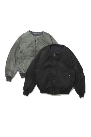 Vintage Silk Flight Custom Jacket - BLACK (25AAP-01-28)