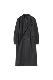 LIGHT MELTON CHESTERFIELD COAT -DARK CHARCOAL (A25AC05LM)