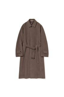 SUPER FINE WOOL MOSSER SOUTIEN COLLAR COAT - TOP BROWN (A25AC04WM)