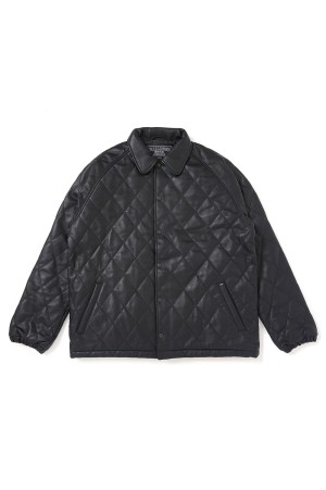 QUILTING LEATHER JACKET - BLACK (CLG-JK 025-008)