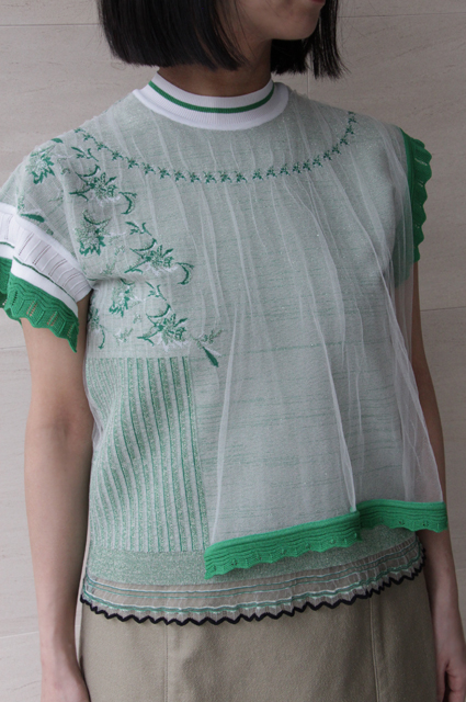 Mame Kurogouchi Cocoon Layered Knit Tops