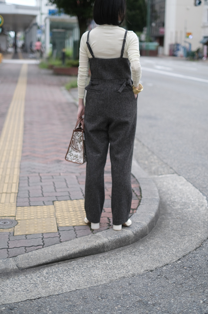 雑誌で紹介された WOOL HAIRLINE LIGHT TWEED OVERALLS egypticf