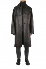 Dairiku Pinup Girl Leather Long Coat (20AW O-3)