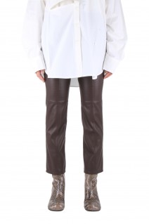 Ecoleather Pants -DARK BROWN (12020716)