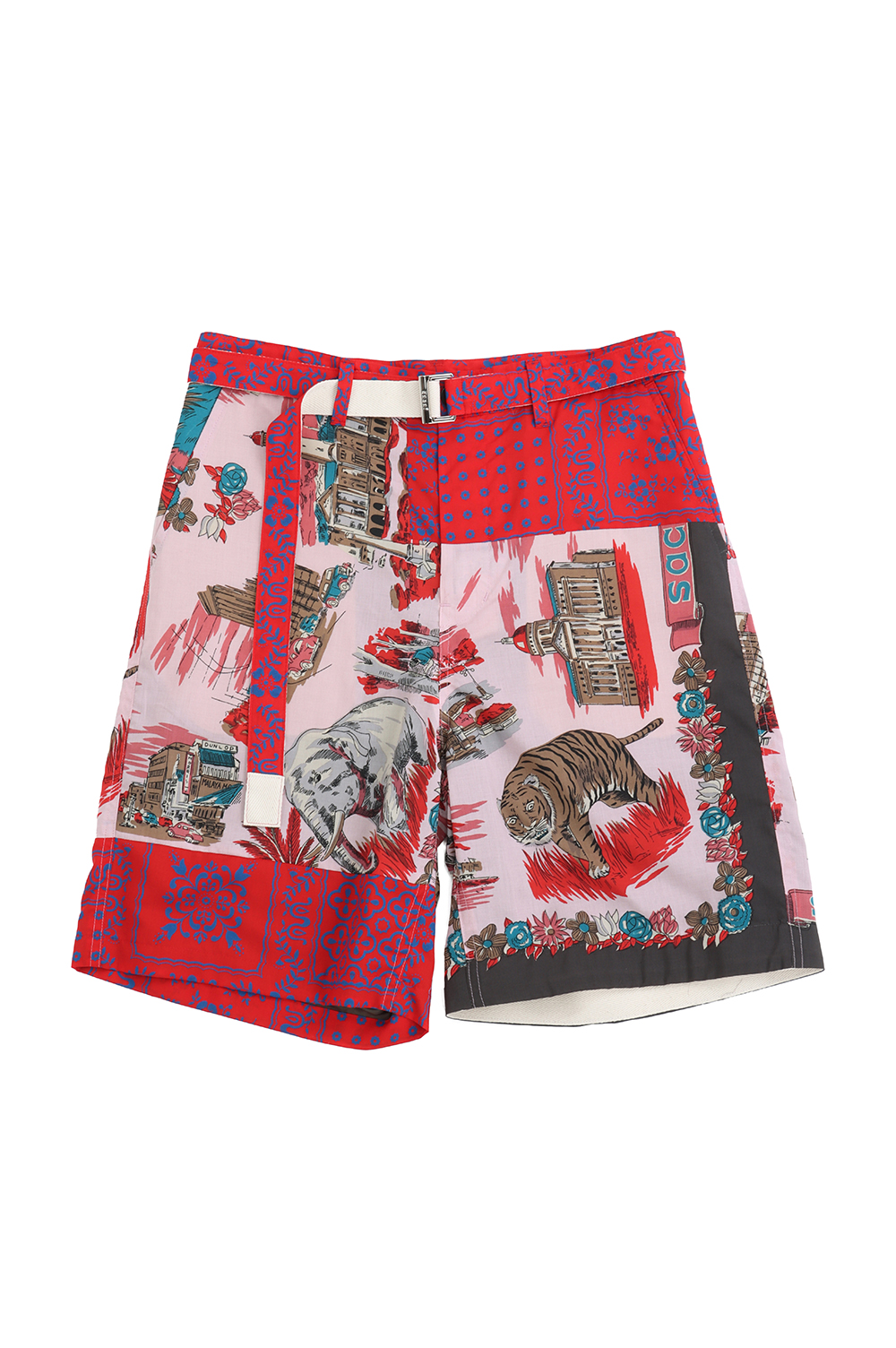 サカイ Archive Print Mix Shorts 0 21-02473M - nayaabhaandi.com