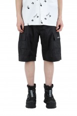 032c Translucent Nylon Cargo Shorts / Black（SS21-W-2010）