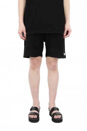 032c Topos Shaved Terry Shorts / Black（SS21-C-3010）