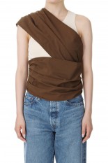 Nylon cotton grosgrain sash belt-BROWN(PS21-SH02)