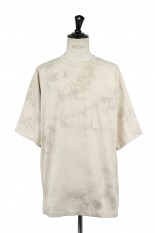 Gold SUVIN COTTON OVER SIZE TEE TYE-DYED - OFF BEIGE (GL78658)