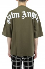 Palm Angels CLASSIC LOGO OVER TEE / MILITARY WHITE(PMAA002S21JER0035601)