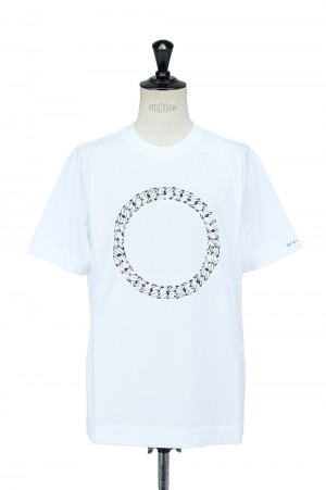 1017 ALYX 9SM CUBE CHAIN S/S TEE /WHITE(AAMTS0218FA01)