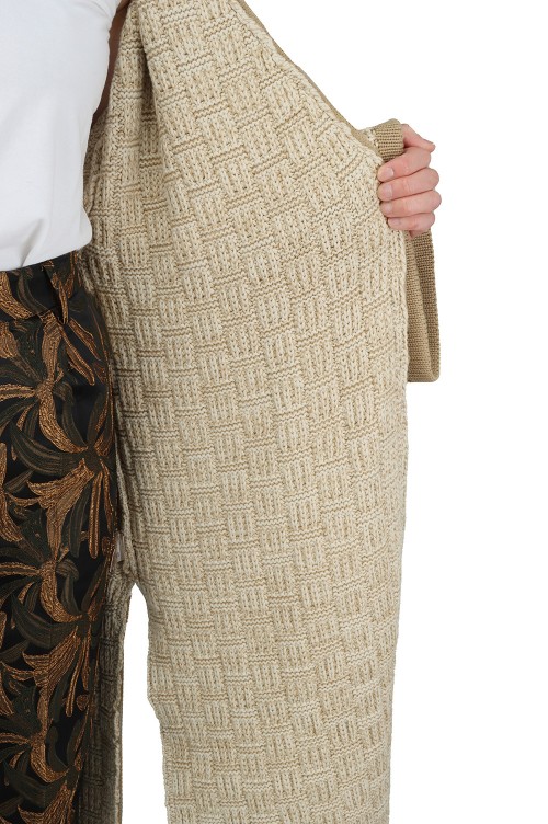 値下げKnit Jacquard Gown 36 66376: Allover Embroidered A-Line Gown with Strapless Scoop