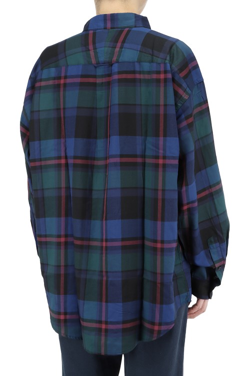ディセンダント　HYANNIS B.D LS SHIRT マドラスチェック DESCENDANT/HYANNIS B.D LS SHIRT FULL SIZE (GRAY)