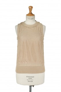 Mesh Knit Tops -BEIGE(12110501)