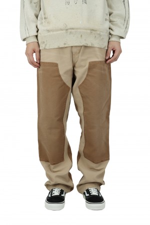 Carhartt WIP DOUBLE KNEE PANT/Dusty H Brown&Hamilton Brown(I029780)