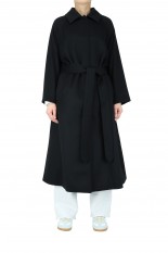 Wool Beaver belted Coat (GL213-10118B)