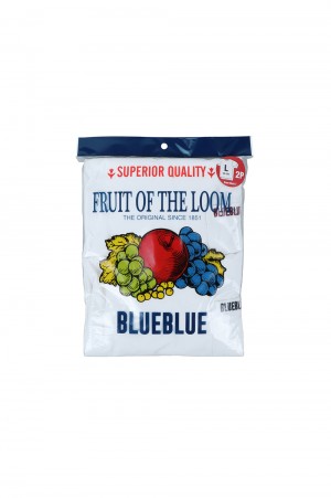 Blue Blue FRUIT OF THE LOOM BLUEBLUE CN 2PACK POCKET T NO.3 - WHITE (700079868)