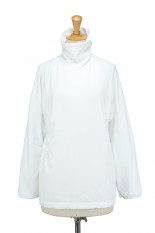 ATON -women- Layered High Neck Pullover-WHITE(KKAGIW0703)