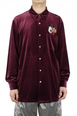 doublet PUPPET EMBROIDERY VELOUR SHIRTS(21AW16SH98)-PURPLE-