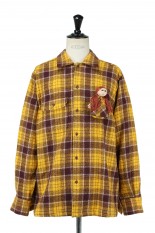 doublet CHECK SHIRT WITH MY DOLL(21AW17SH99)-YELLOW-