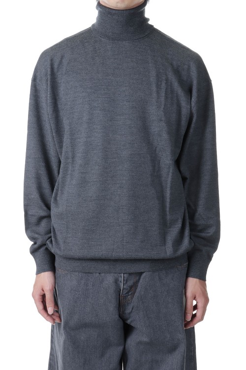 High Gauge High Neck Knit - C.GRAY (GU213-80019B) | セレクト 