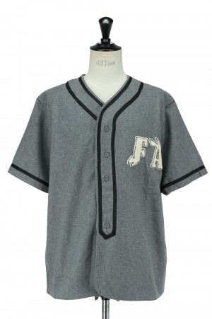 Fucking Awesome Baseball Over Shirt/Grey & Black