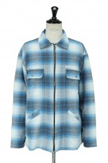 Fucking Awesome Full Zip Flannel L/S Shirt/Blue