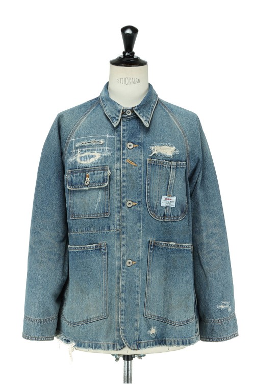DAIRIKU 22SS Denim Cover All Lサイズ ブラック DAIRIKU 22SS Denim Cover All Lサイズ ブラック（DAIRIKU
