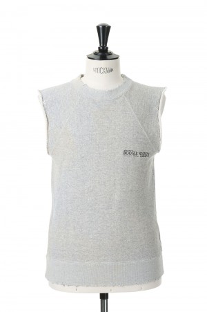 Ponyboy Cut off Sweater Vest(21AW C-4)-Mud Grey-