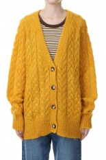 CABLE CARDIGAN -YELLOW (21AMSNI05)