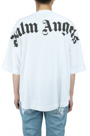Palm Angels CLASSIC LOGO OVER TEE/WHITE(PMAA002F21JER0020110)
