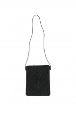 Mame Kurogouchi Cording Embroidery Pouch With Leather Strap (MM10-AC402)