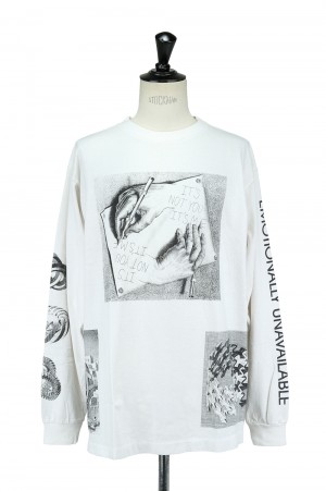 Emotionally Unavailable LS HAND T / WHITE（EU-S21-0000-002）