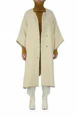Iirot Fine wool brushed cape -Ivory (016-021-WC09)