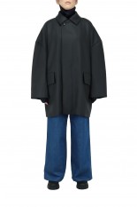 Iirot Stand fall collar coat -Black (016-021-WC12)