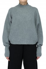 Iirot Wholegarment merino wool knit -Gray (016-021-KT18)