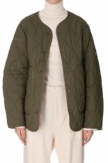 W&#039;S NO COLLAR QUILTED JACKET -TAUPE (WTW21210SK)