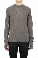 SHOULDER PAD KNIT SWEATER(4B001-0121-38)-BEIGE-