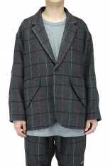MAGIC STICK Mil Wide 1B Jacket with Wildthings / Grey Plaid（21AW-MS9-015）