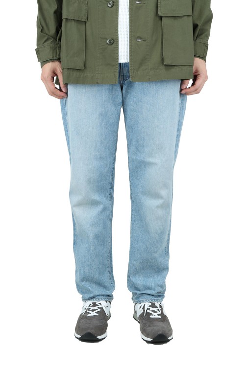 Indigo Svin Cotton 13.5oz Tapered Denim - Light Blue Damage (NPTM  