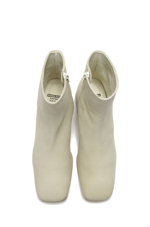SQUARE TOE SHORT BOOTS -ECRU(57) (~Size39) | セレクト