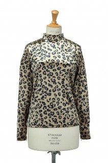 crash velor turtle top-Leopard /Brown-(cc21aw-07)