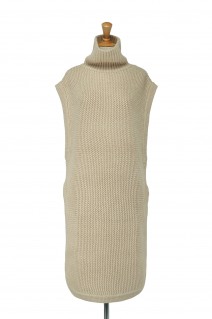 Roundhem Knit Vest -BEIGE (12120505)
