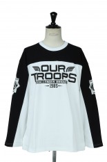 Challenger HEAVY WEIGHT TROOPS TEE / WHITExBLACK (CLG-CS 021-005)