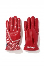 Challenger BANDANA LEATHER GLOVE / RED (CLG-AC 021-030)