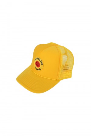 Serving The People STP SMILEY FACE TRUCKER HAT / GOLD