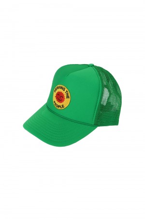 Serving The People STP SMILEY FACE TRUCKER HAT / GREEN