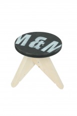 M&M Circle Stool -Low- Seat painting / M＆M logo