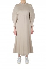 Mame Kurogouchi Classic Cotton Dress -Beige (MM22PS-JS728)